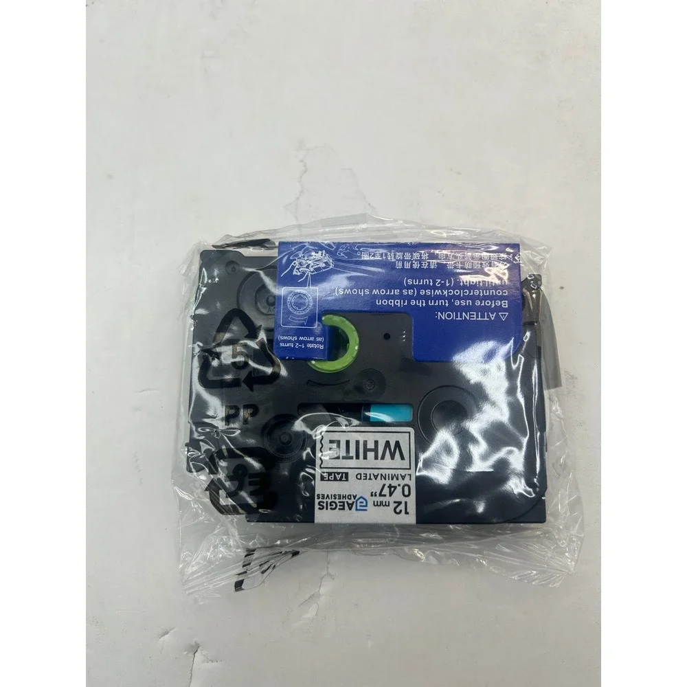 Aegis Adhesives Label Tape Cartridges 5 Pack 12mm 0.47in White New